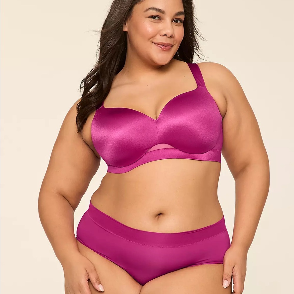 Cacique pink Satin Bra.